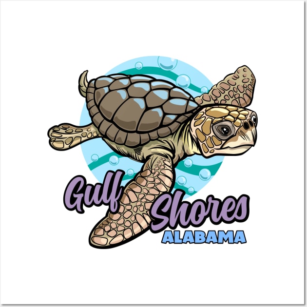 Sea Turtle Gulf Shores Alabama Wall Art by SuburbanCowboy